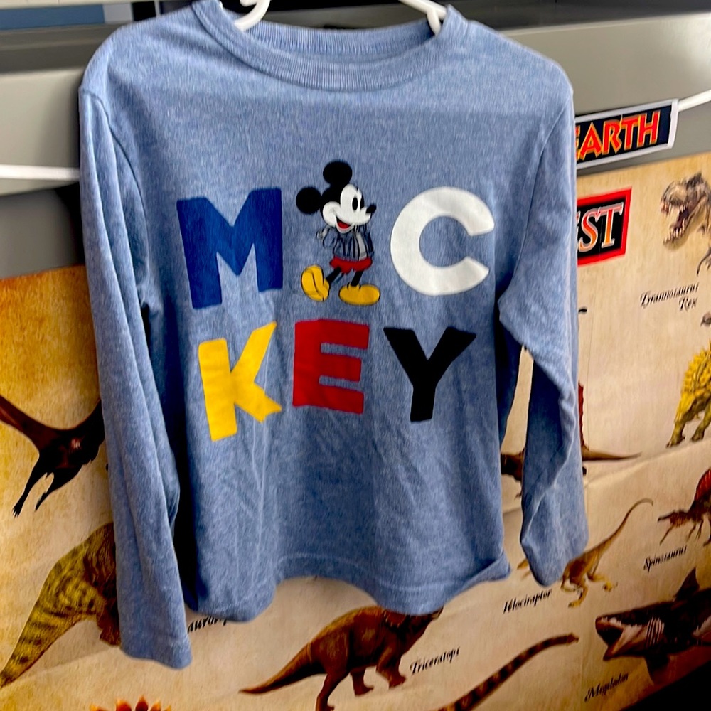 Baby gap Disney boys blue long sleeve Mickey Mouse shirt size 5